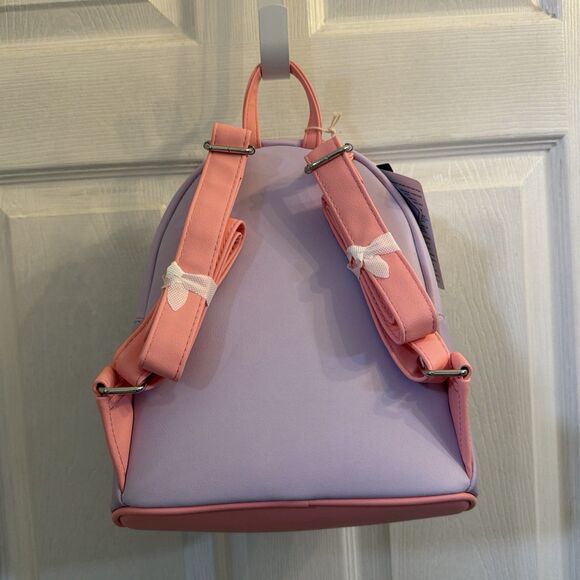 Disney Loungefly Ariel Daydreamin Mini Backpack Purple Pink Floral Princess NWT